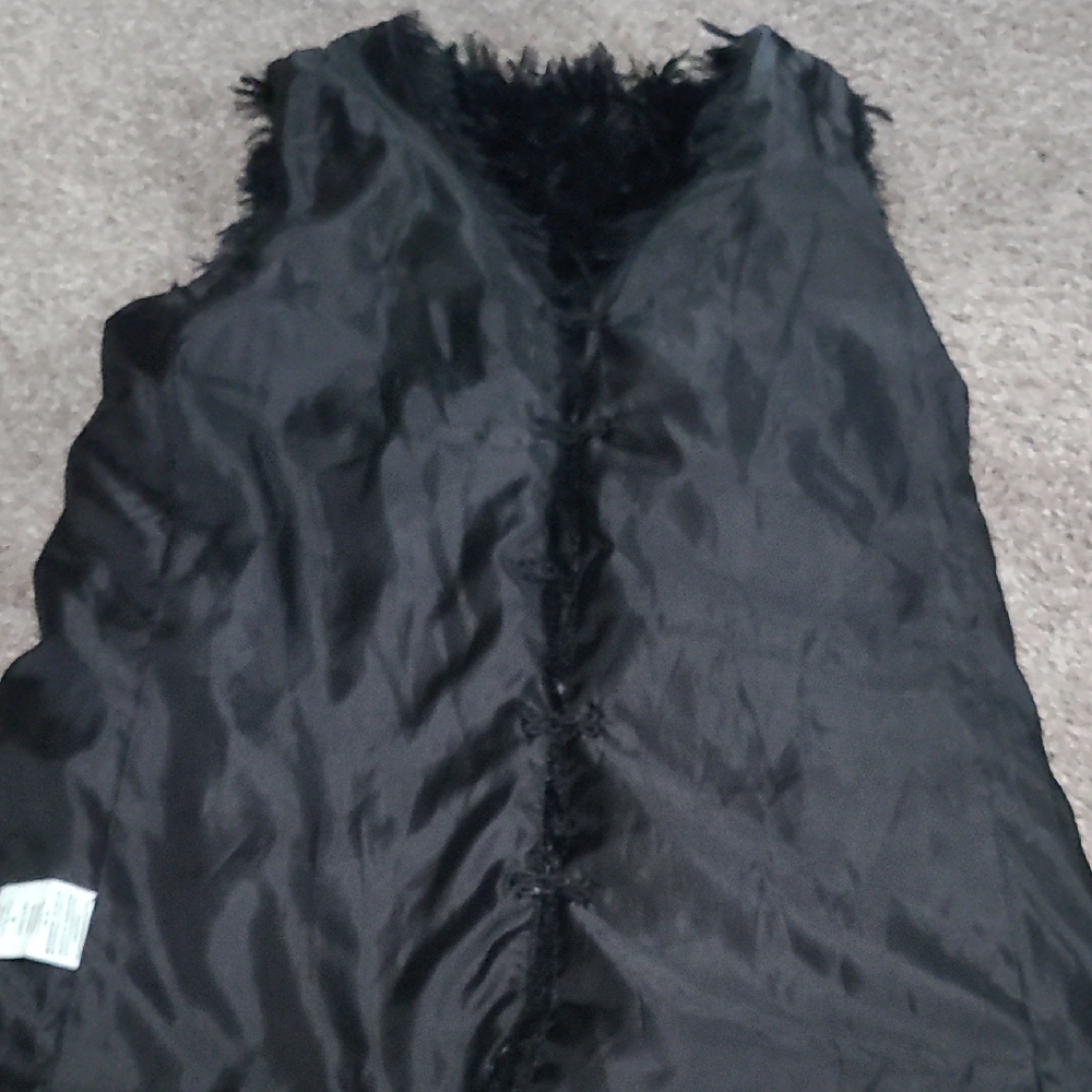 JOLT Black Faux Fur Vest Size M - Picture 3 of 5